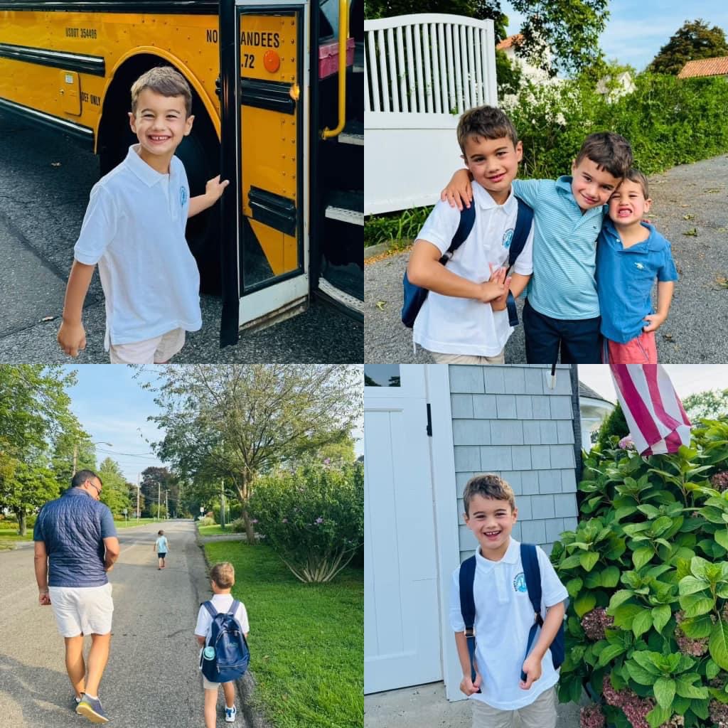 A collage of Mayor Simmons smiling with her kids