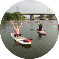 paddleboard yoga